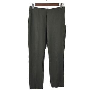 Quince Green Ultra Stretch Ponte Pintuck Ankle Pants